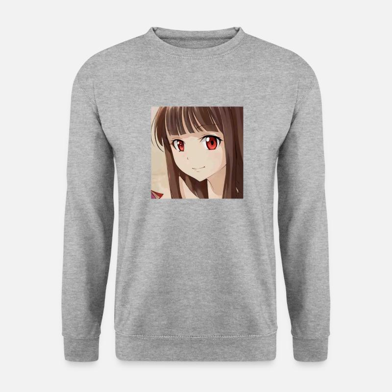 Waifu # 27 - Unisex Pullover - Weißgrau meliert