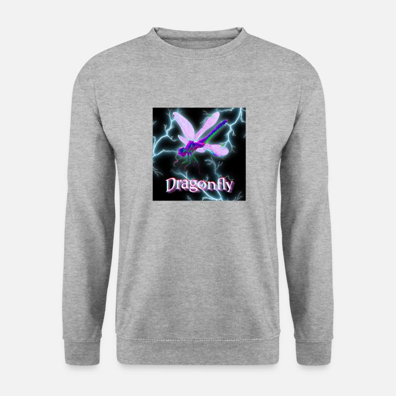 Trippy Dragonfly - Travis Scott Style - Unisex Pullover - Weißgrau meliert