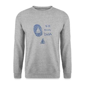 Segeln Skipper - Unisex Pullover - Weißgrau meliert - Vorne - Alina (178cm) & Michal (187cm)