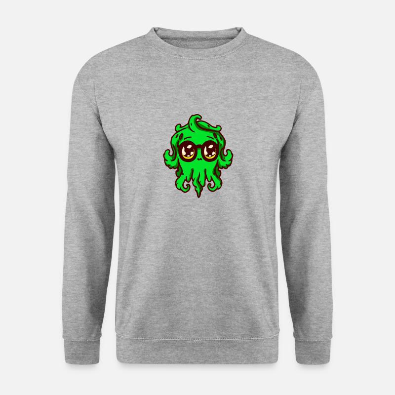 Kawaii Cthulhu - Unisex Pullover - Weißgrau meliert