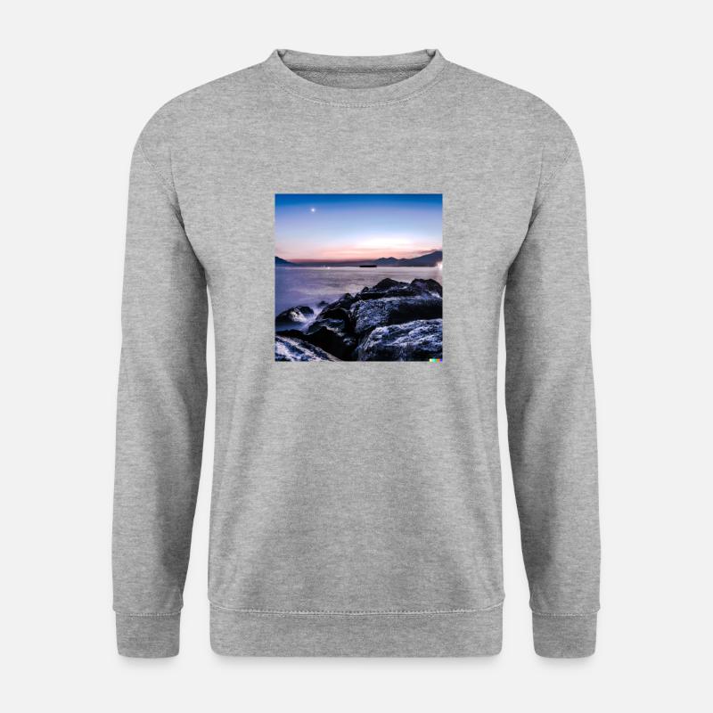 Neon sunset - Unisex Pullover - Weißgrau meliert