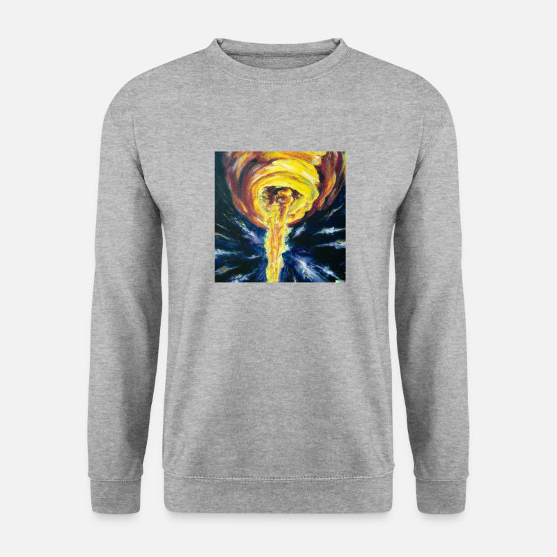 Feuertornado - Unisex Pullover - Weißgrau meliert