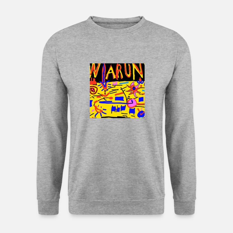 warun - Unisex Pullover - Weißgrau meliert