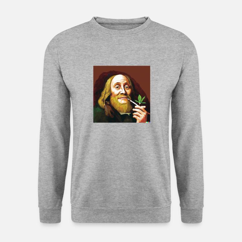 Löwe - Unisex Pullover - Weißgrau meliert
