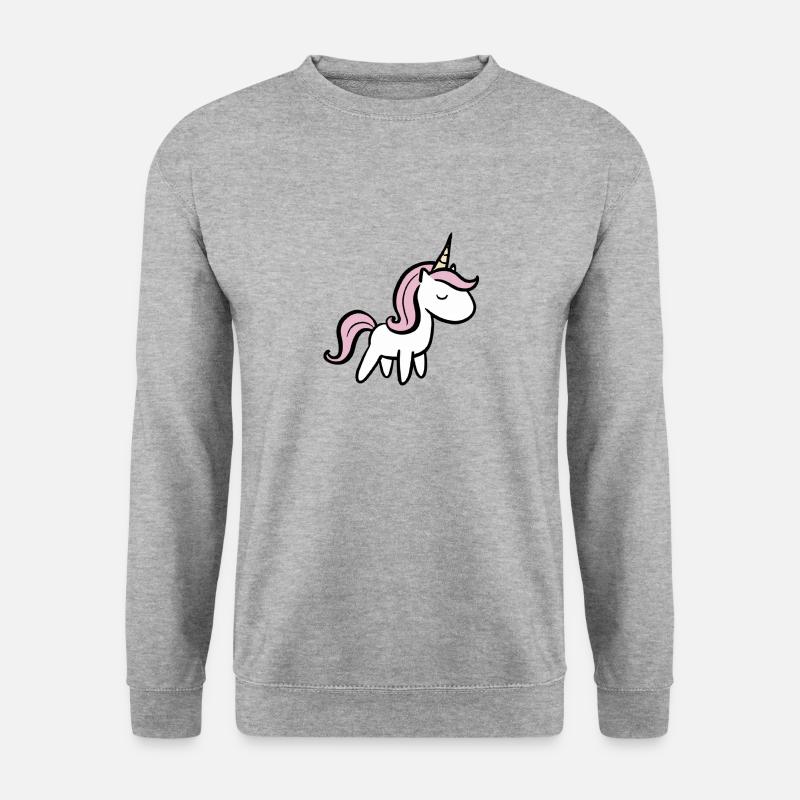 Einhorn - Unisex Pullover - Weißgrau meliert