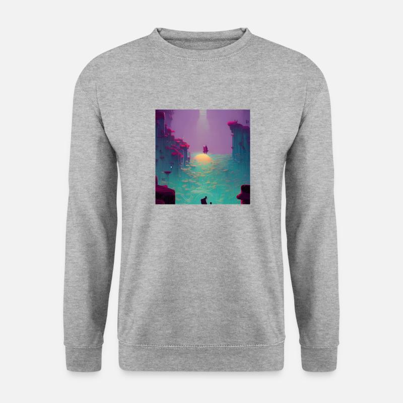 Liebesgeschichte - Unisex Pullover - Weißgrau meliert
