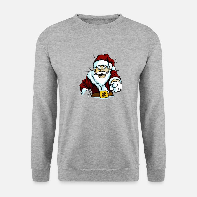 Weihnachtsmann - Unisex Pullover - Weißgrau meliert