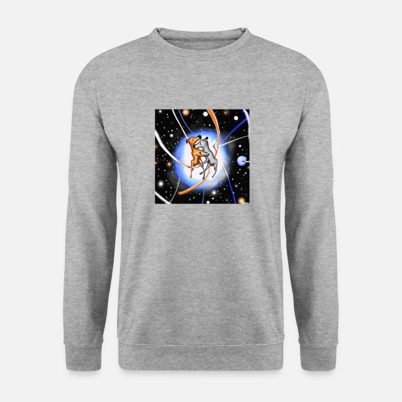 Spacedogs - Unisex Pullover - Weißgrau meliert