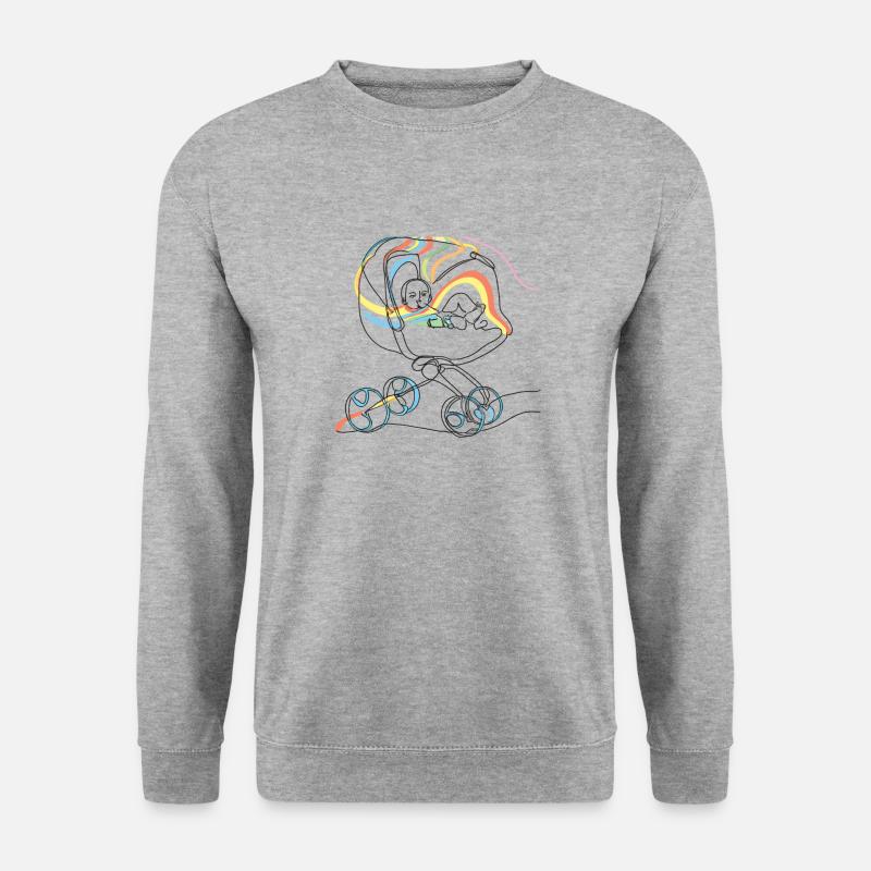 kinderwagnrainbow - Unisex Pullover - Weißgrau meliert