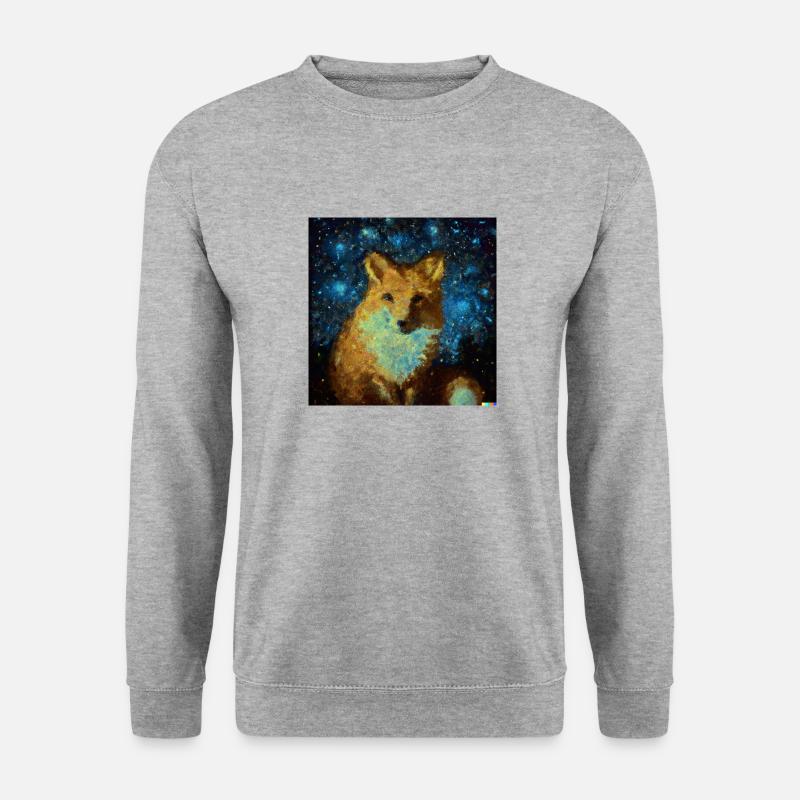 Starry Foxy - Unisex Pullover - Weißgrau meliert