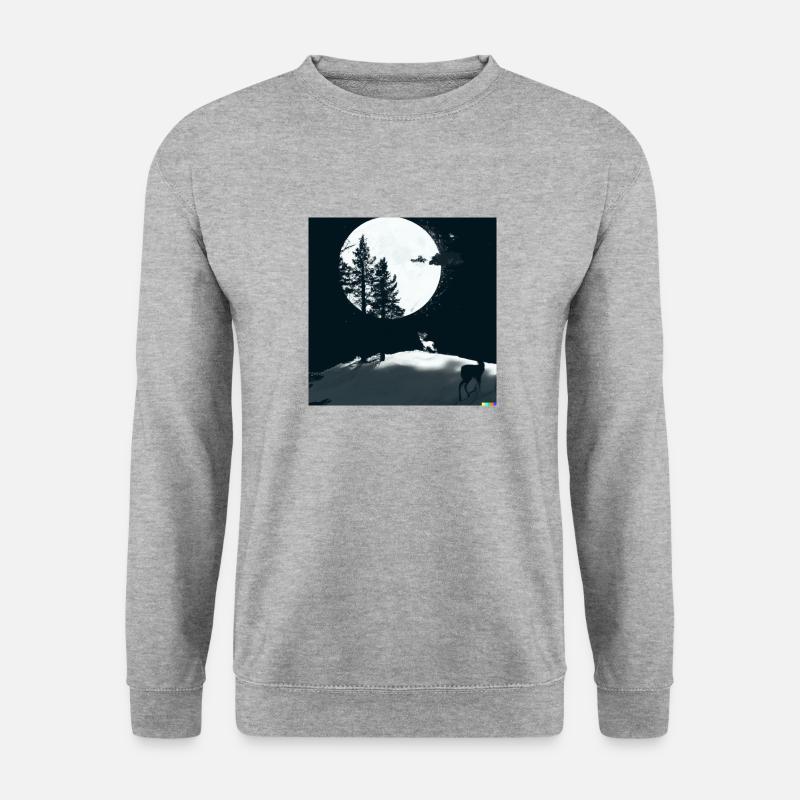 Hunting2 - Unisex Pullover - Weißgrau meliert