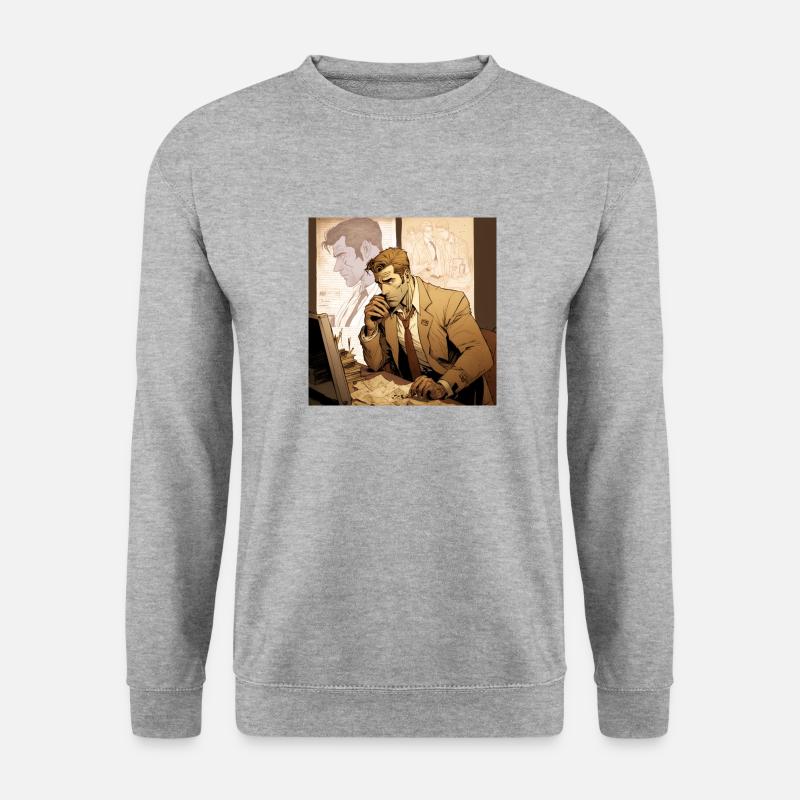 Image comique d’un espion espionnant John Constantine - Sweat-shirt Unisexe - gris chiné
