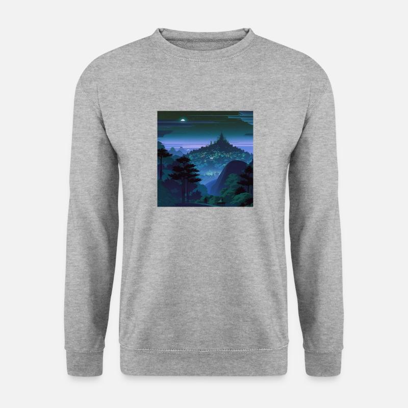 Verzauberte Natur - Unisex Pullover - Weißgrau meliert