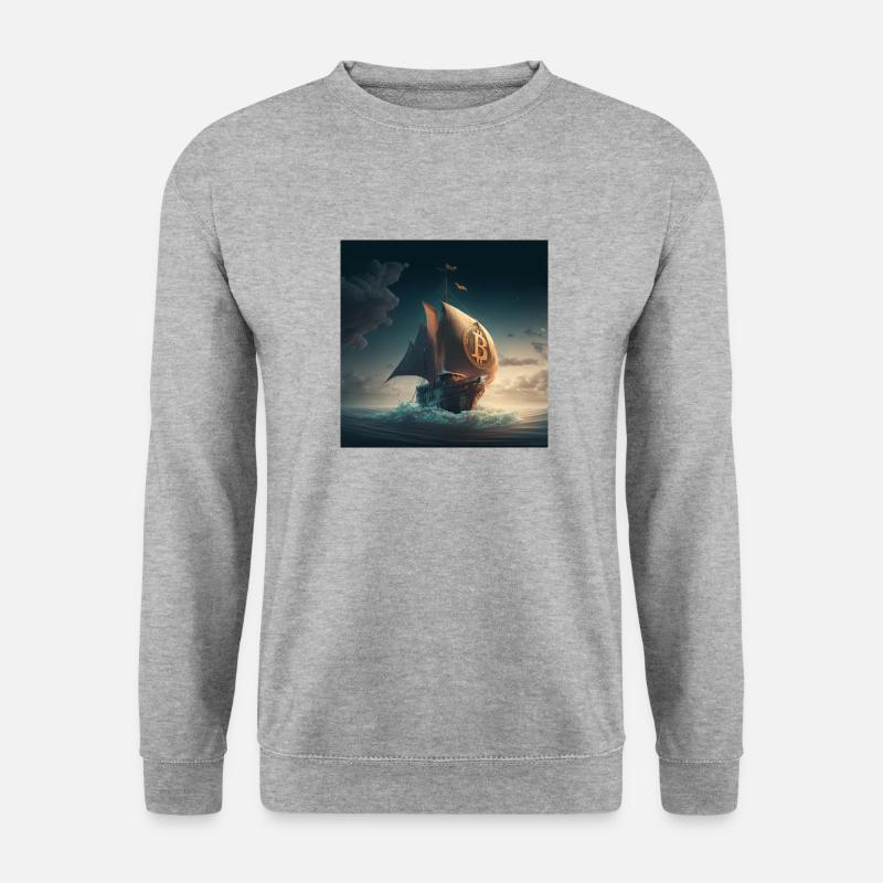 Sail Ahoy! - Unisex Pullover - Weißgrau meliert