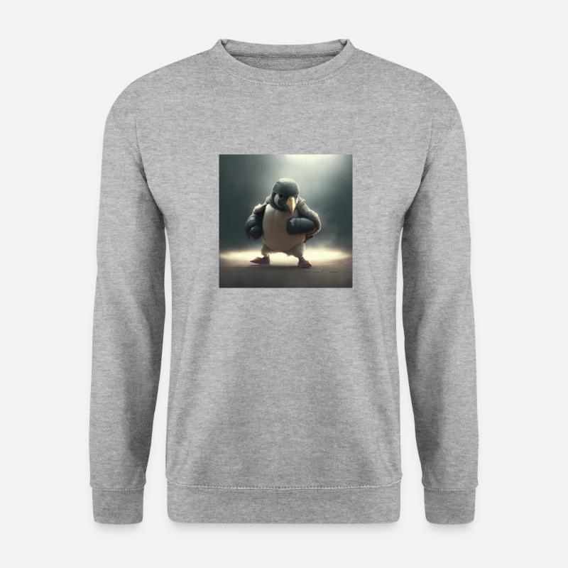 Pinguin Kämpfer - Unisex Pullover - Weißgrau meliert
