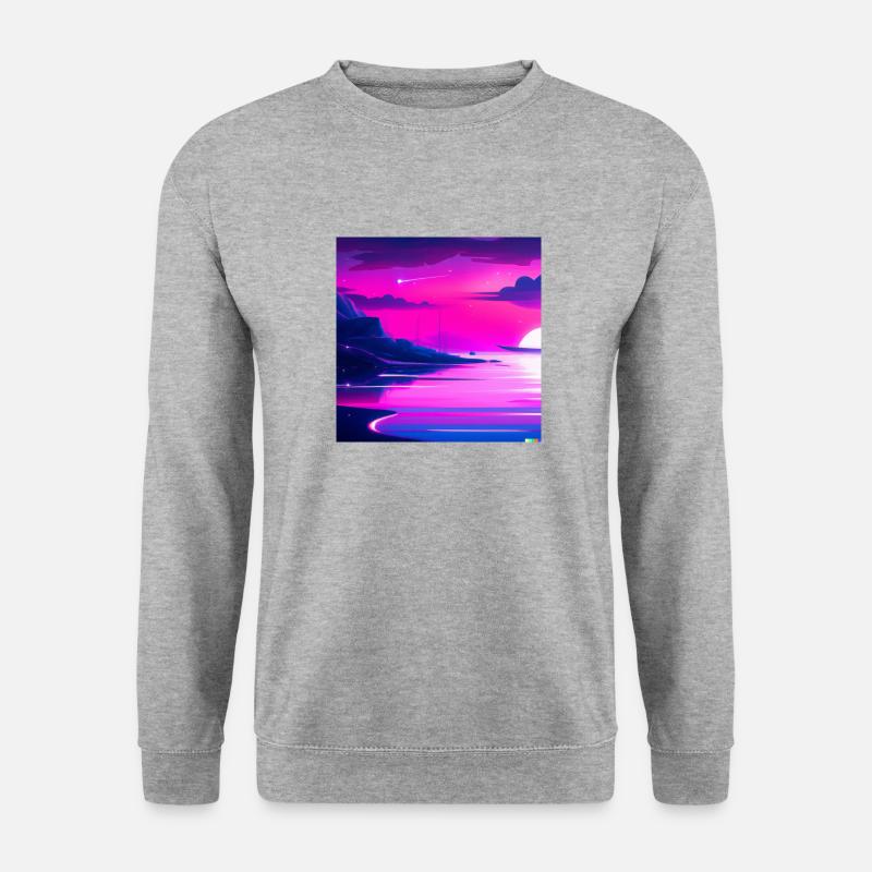 SONNENUNTERGANG - Unisex Pullover - Weißgrau meliert