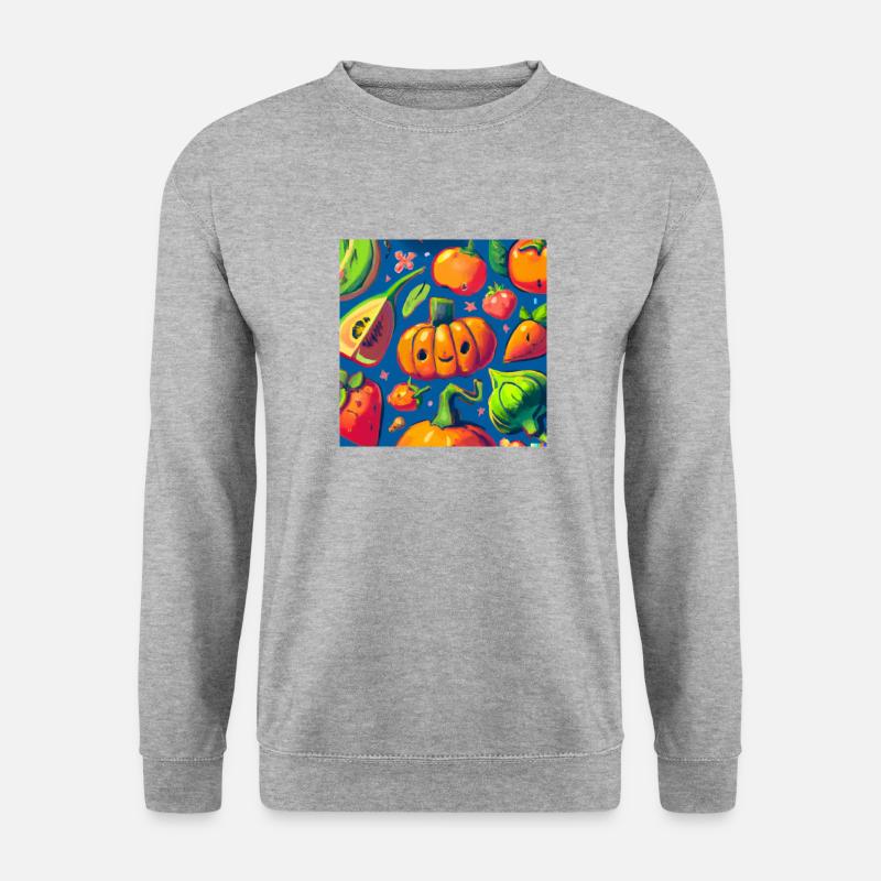 Fruits and vegetables - Unisex Pullover - Weißgrau meliert