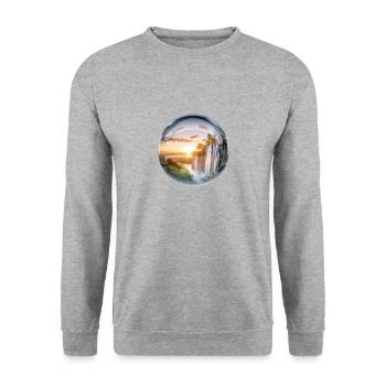 The beauty of nature in a crystal ball - Unisex Sweatshirt - salt & pepper - Front - Alina (178cm) & Michal (187cm)