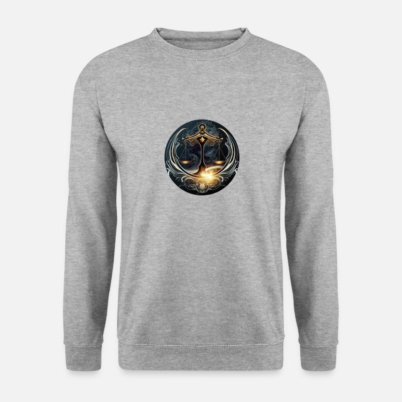 Balance-Zeichen - Unisex Pullover - Weißgrau meliert