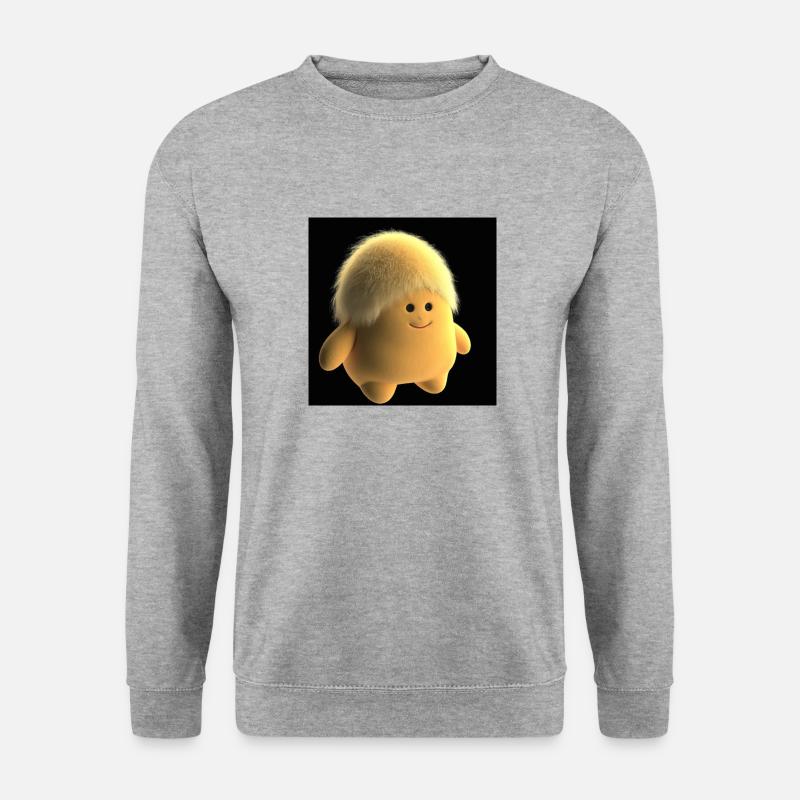 Einfach ein simples Kuschelmenschchen - Unisex Pullover - Weißgrau meliert