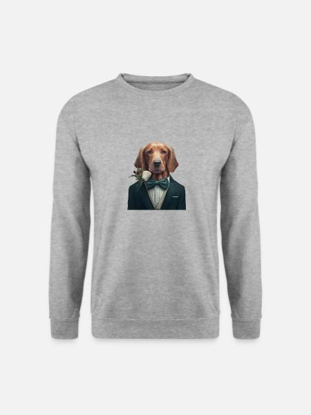 I'm not single, I have a dog - Unisex Pullover - Weißgrau meliert