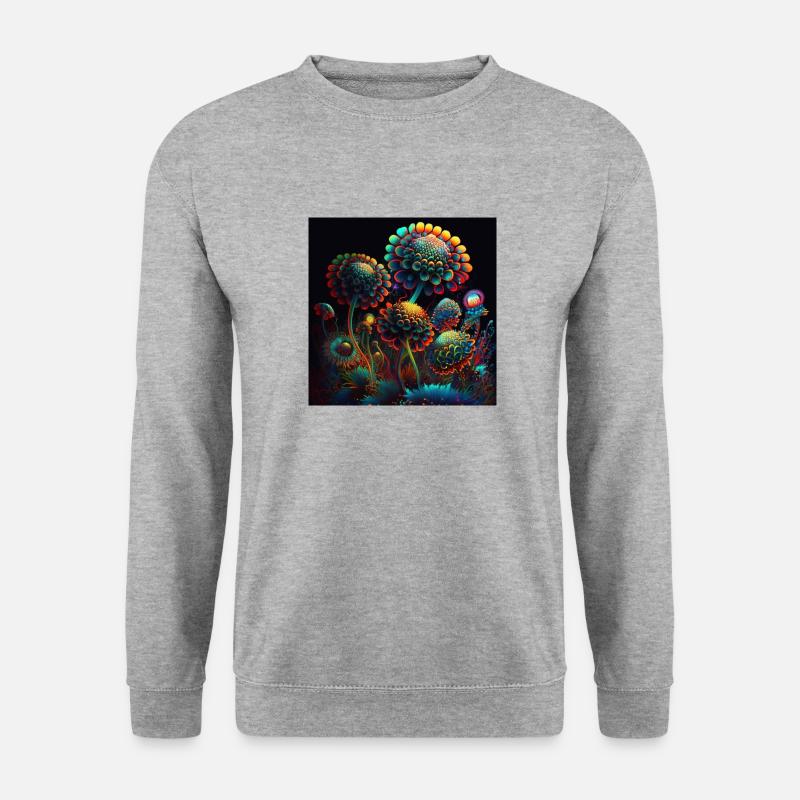 Psychedelic Trip - Unisex Pullover - Weißgrau meliert