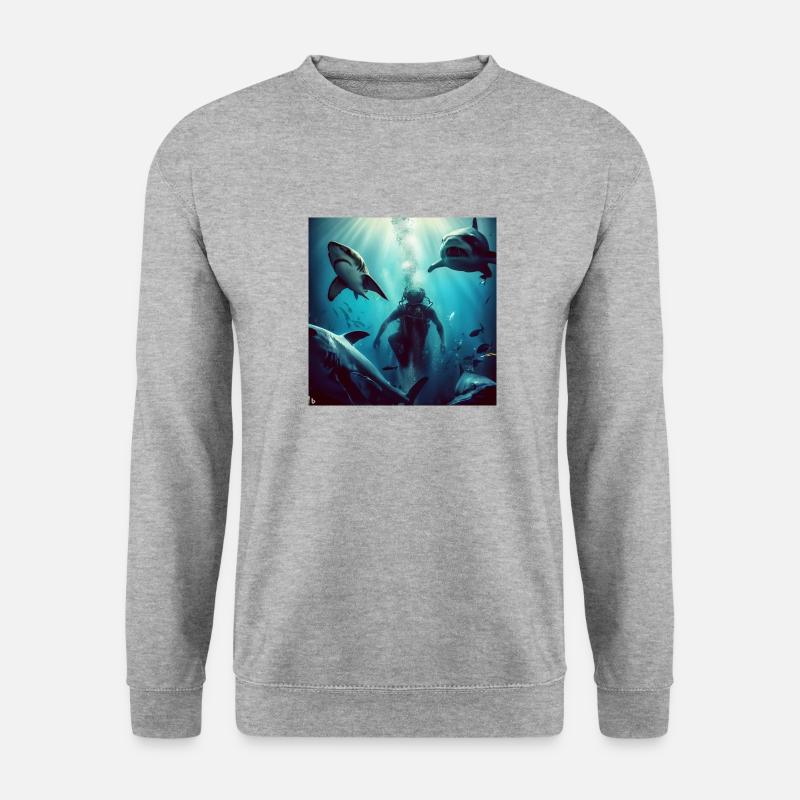 Divemaster - Unisex Pullover - Weißgrau meliert