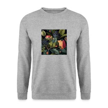 Botanic - Beautiful flowers - Unisex Pullover - Weißgrau meliert - Vorne - Alina (178cm) & Michal (187cm)