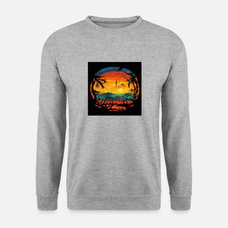 summer - Unisex Pullover - Weißgrau meliert