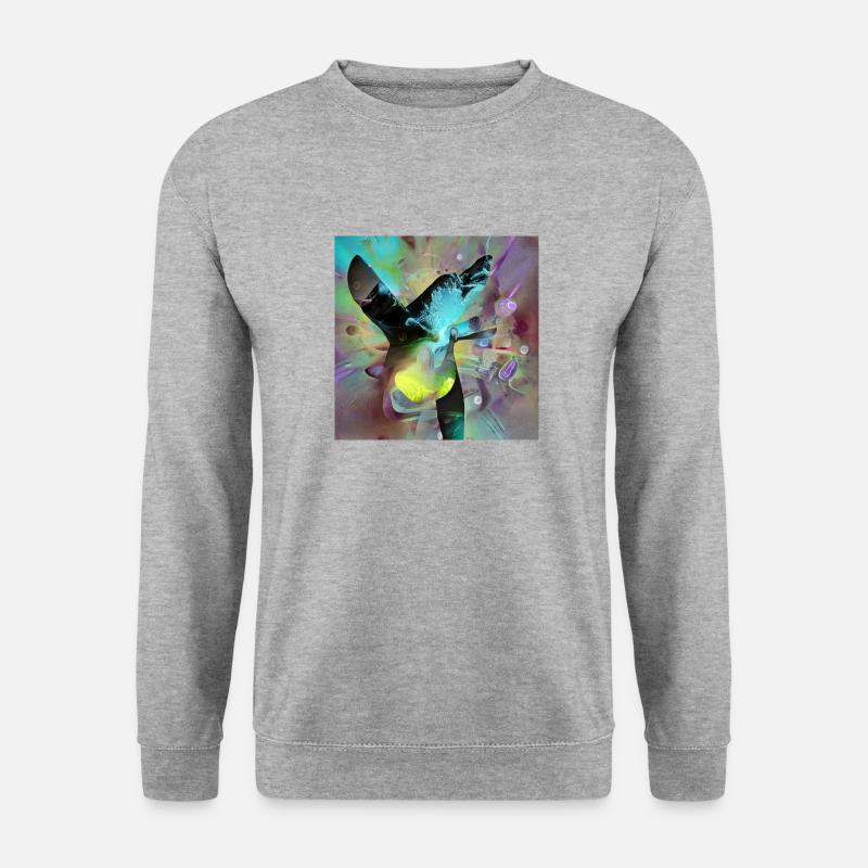 KI BILD - Unisex Pullover - Weißgrau meliert