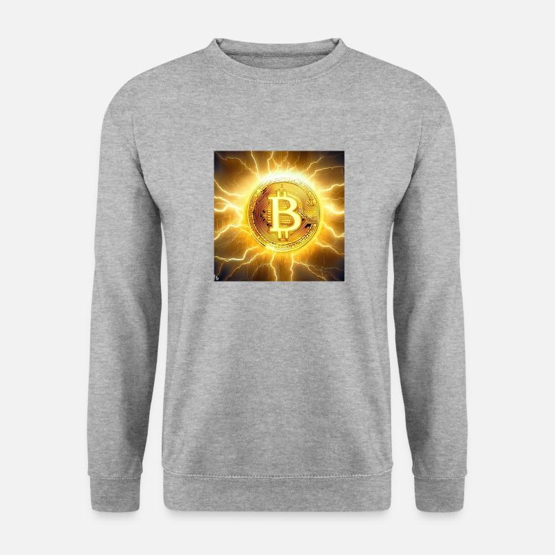 Bitcoin - Unisex Pullover - Weißgrau meliert