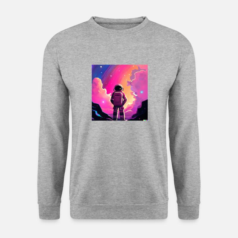 Galactic Wanderer - Unisex Pullover - Weißgrau meliert