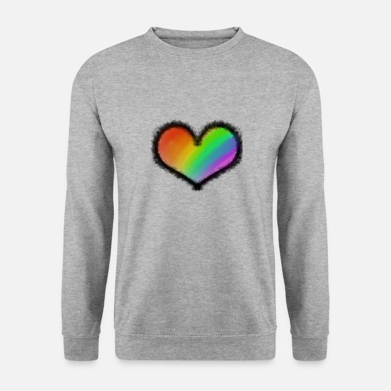 PRIDE LOVE - Unisex Pullover - Weißgrau meliert