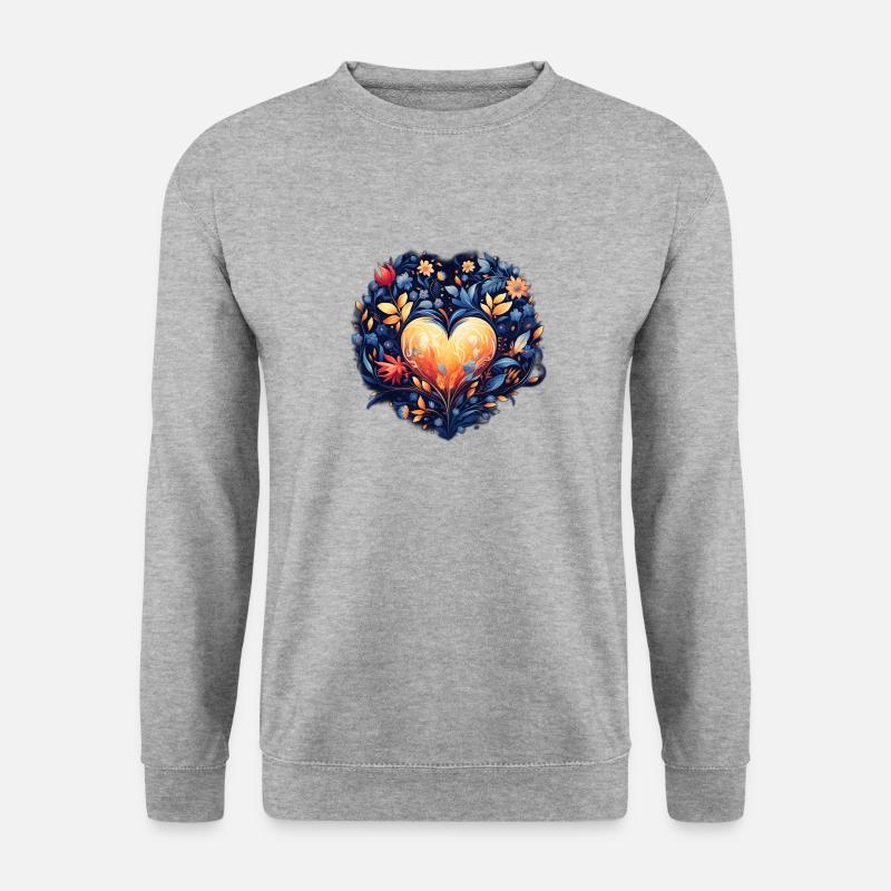 Liebesgarten - Unisex Pullover - Weißgrau meliert