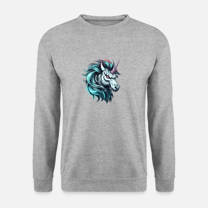 Mad Unicorn - Unisex Pullover - Weißgrau meliert