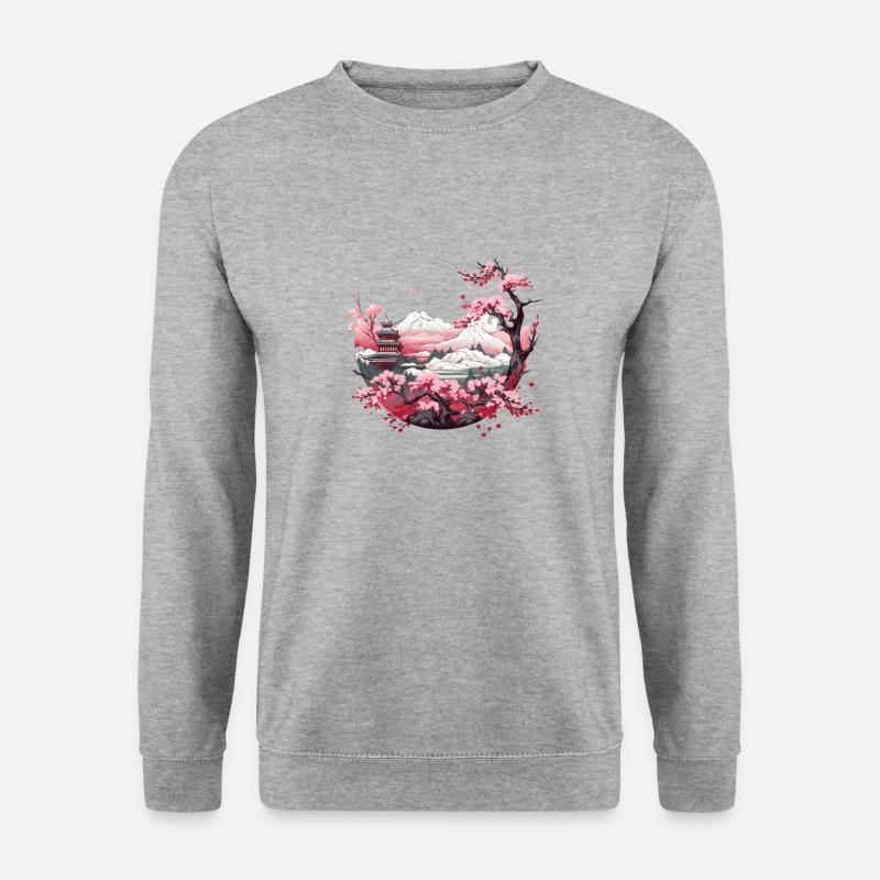Japan World - Unisex Pullover - Weißgrau meliert