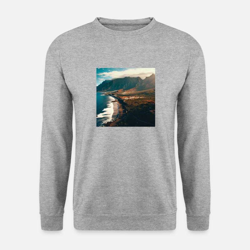 Inselberge - Unisex Pullover - Weißgrau meliert