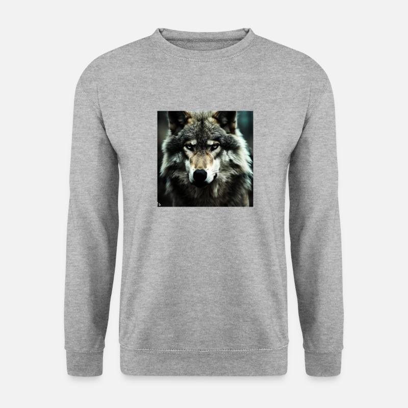Wolf - Unisex Pullover - Weißgrau meliert