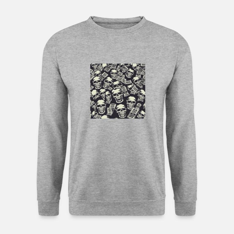 Skull Land - Unisex Pullover - Weißgrau meliert