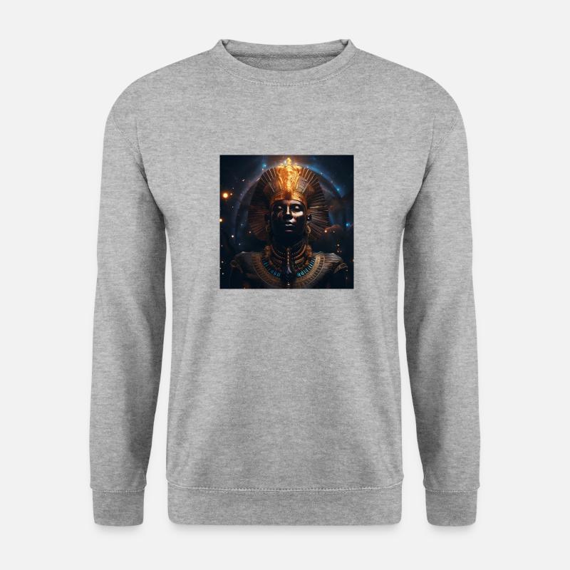 Schwarzer Pharaon - Unisex Pullover - Weißgrau meliert