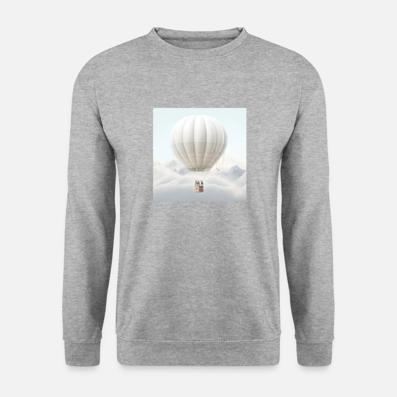 der weiße Ballon - Unisex Pullover - Weißgrau meliert