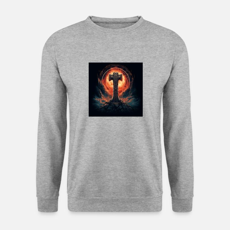 Mjölnir 2 - Unisex Pullover - Weißgrau meliert