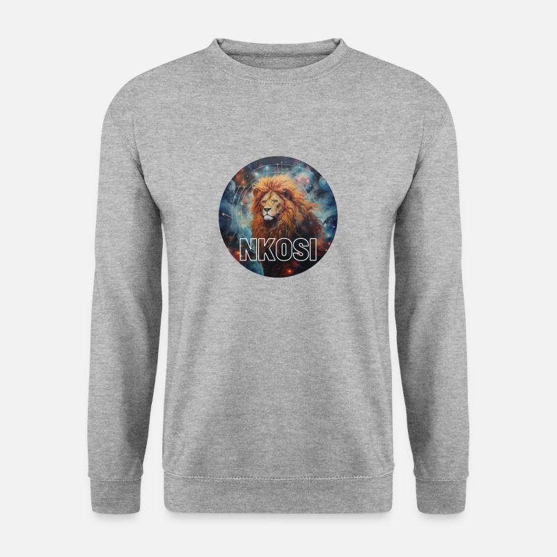 NKOSI DER LÖWE - Unisex Pullover - Weißgrau meliert