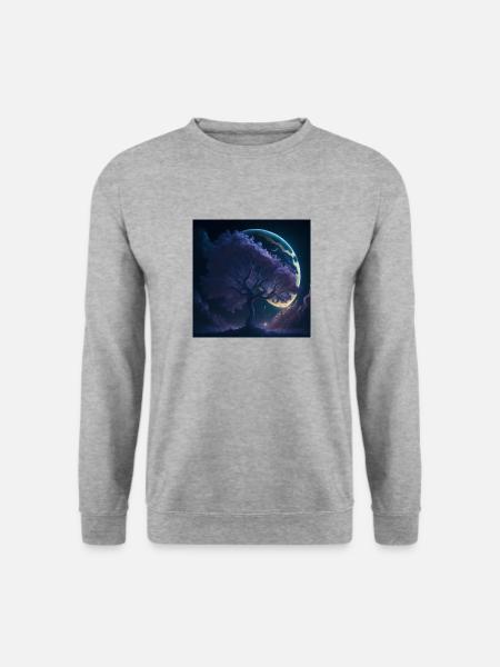Baum des Lebens - Unisex Pullover - Weißgrau meliert