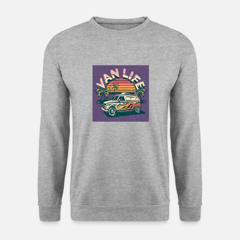 Van-Life - Unisex Pullover - Weißgrau meliert