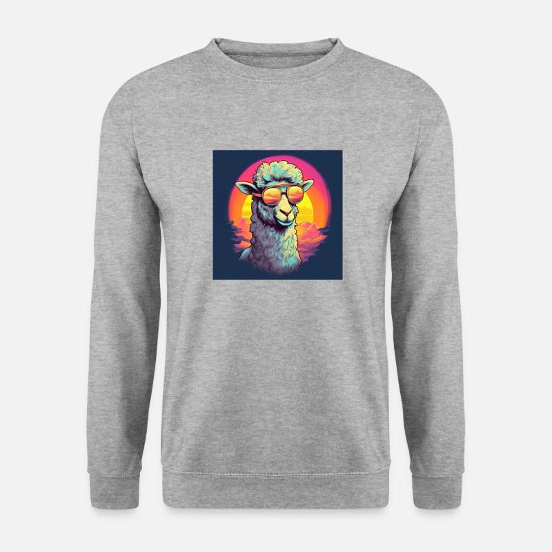 Sheep Sunglass - Unisex Pullover - Weißgrau meliert