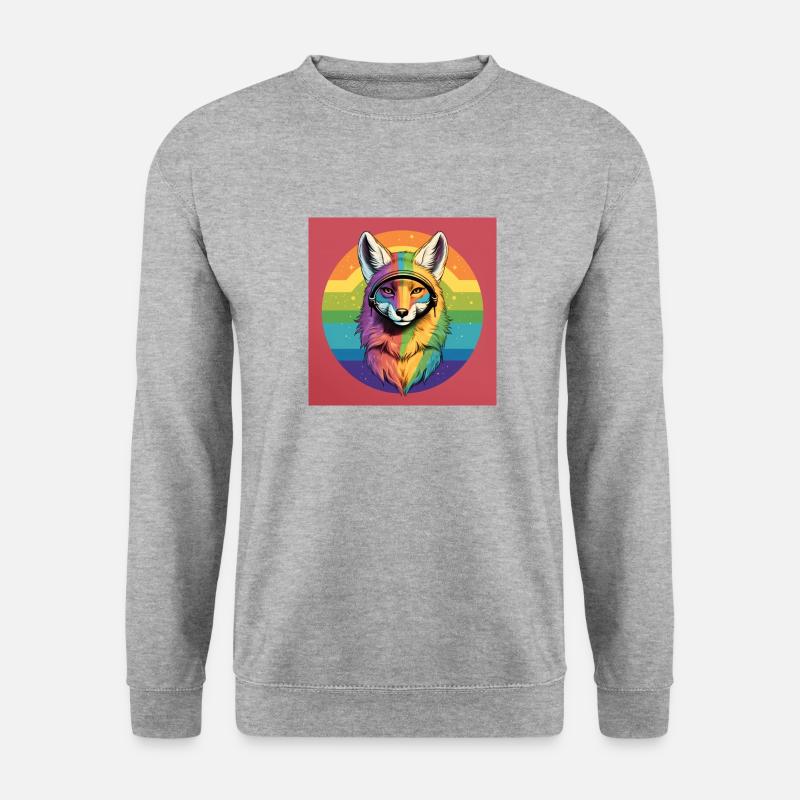 LGBTQ FOX - Unisex Pullover - Weißgrau meliert