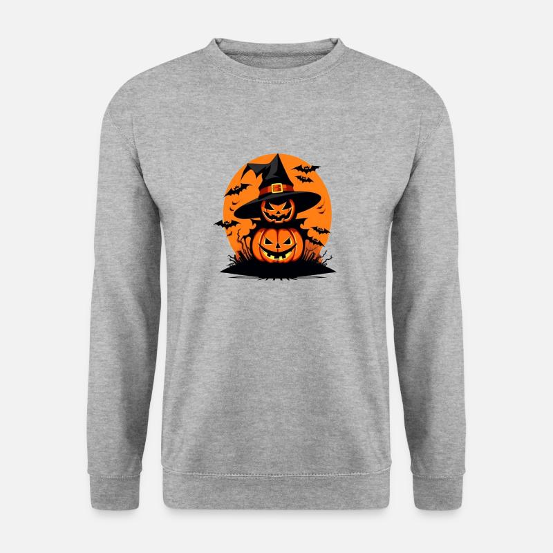 Halloween - Unisex Pullover - Weißgrau meliert