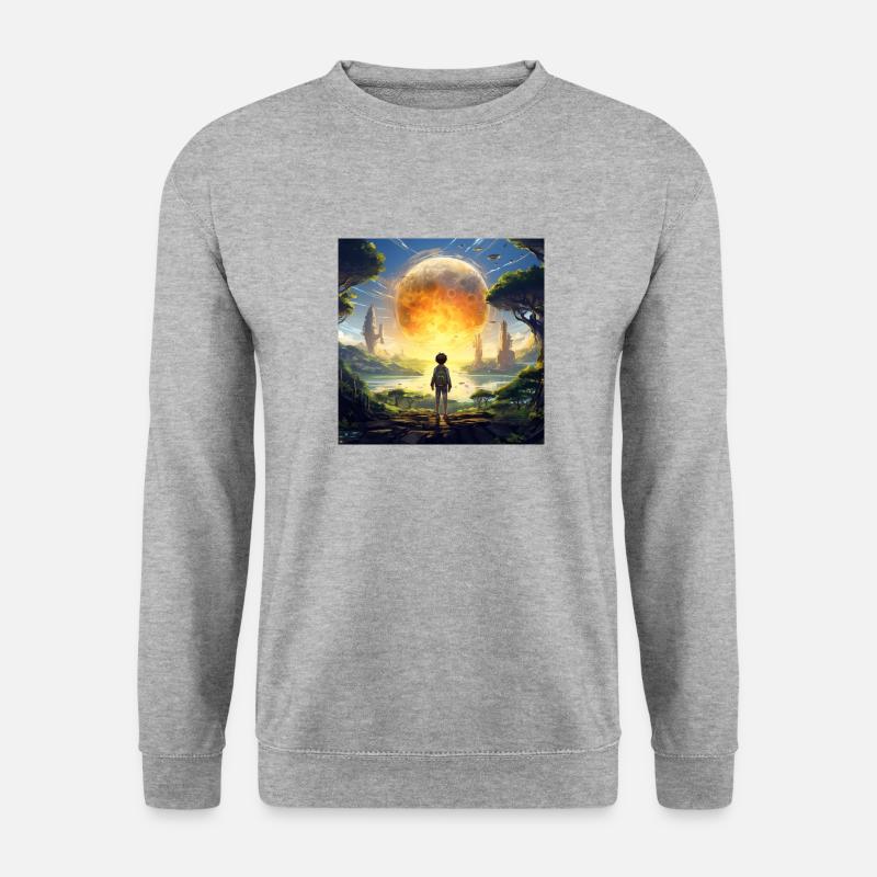 Unser Multiverse ist Unendlich - Unisex Pullover - Weißgrau meliert