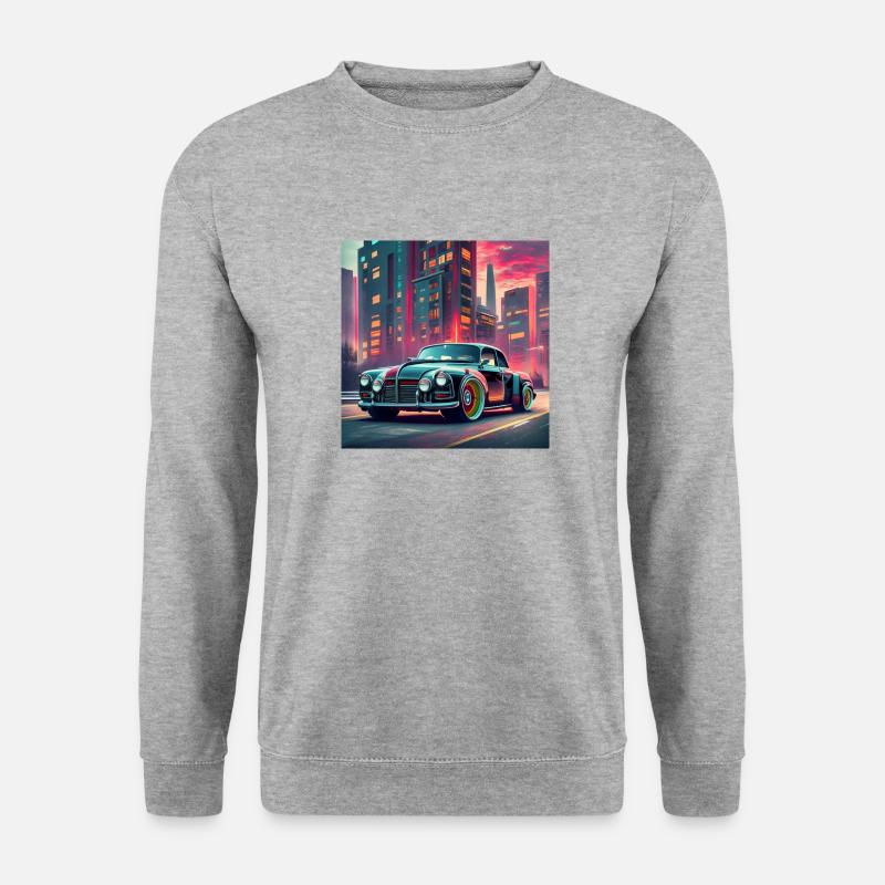 MuscelCar V - Unisex Pullover - Weißgrau meliert